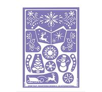 GRIM'TOUT Pochoir Maquillage Enfant - Reine des Neiges - 21x15 cm - Reutilisable et Lavable - Fête, Kermesse et Anniversaire - Kit Peinture Visage, Dessin, Tatouage Temporaire - Fille, Garçon