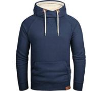 Grin&Bear Pull à Capuche Sweat Shirt pour Hommes avec de Capuche Cross Over GEC477, Bleu Marine, S