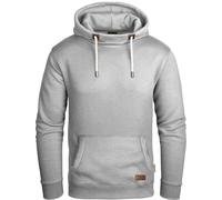 Grin&Bear Sweat à Capuche pour Homme avec col Montant GEC494, Gris Clair M