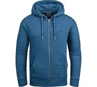 Grin&Bear Sweat à Capuche pour Homme avec de Fermeture éclair Bleu pétrole S GEC605