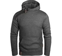 Grin&Bear Sweat à Capuche pour Homme avec Demi-Fermeture Éclair Oblique GEC435, Anthracite XL