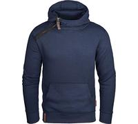 Grin&Bear Sweat à Capuche pour Homme avec Demi-Fermeture Éclair Oblique GEC435, Bleu Marine XL