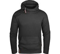 Grin&Bear Sweat à Capuche pour Homme avec Demi-Fermeture Éclair Oblique GEC435, Noir M
