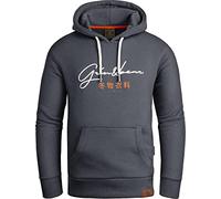 Grin&Bear Sweat à Capuche pour Homme avec l'impression du Logo Gris Acier M GEC703