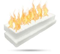 GRINADA® Éponge en Céramique pour Cheminée Au Bioéthanol Accessoires De Cheminée Au Bioéthanol Laine De Verre Laine De Roche Ouate De Combustion (30 X 10 X 2,5 Cm)