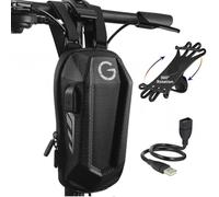 Grinada® Sacoche frontale de rangement pour trottinette électrique avec port USB, compatible avec trottinette électrique Xiaomi, Ninebot, Ducati, Kickscooter, 4 L de capacité