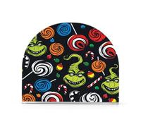 Grinch Candy Of Halloween Porte-serviettes en acrylique coloré doré pour table, cuisine, porte-serviettes autoportant pour décoration d'intérieur pour cocktail de ferme