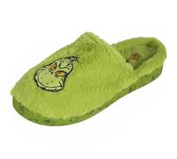 Grinch Pantoufles ANTIDÉRAPANTS pour femmes, CHAUDES, DOUX, FOURRÉES, pantoufles pour la maison (Vert, 38-39, Système Taille Chaussures EU, Adulte, Numérique (intervalle), Moyen, 38, 39)