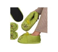 Grinch Vert Chaussons unisexes CHAUDES, ANTIDÉRAPANTS, chaussons de Noël 36-38 EU 36