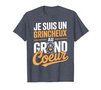 Grincheux au Grand Coeur Cadeau Drôle Ours Râleur Grognon T-Shirt