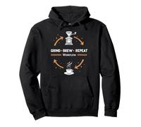 Grind Brew Repeat Rituel Barista Café Maison Sweat à Capuche