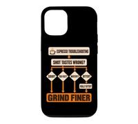 Grind Finer Espresso Troubleshooting Flowchart Barista Humor Coque pour iPhone 12/12 Pro