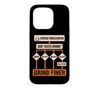 Grind Finer Espresso Troubleshooting Flowchart Barista Humor Coque pour iPhone 15 Pro