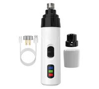 Grinder à Ongles pour Chiens, Tondeuse à Ongles de Chien électrique, Outil de toilettage à Griffe d'animaux de Compagnie Rechargeable, Super Silencieux, avec différents Ports de broyage, Standard + 2