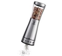 Grinder for Kitchen - 5 Adjustable Gears Automatic Pepper Mill, Stainless Steel Touch Salt Grinder with LED Light, High Torque Battery Operated Tool, Ideal for Restaurant or Workplace