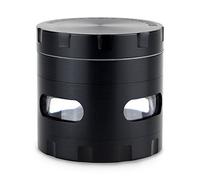 Grinder, LIHAO 4-part 5.5cm Grinder Moulin à Herbes Moulin à épicé en Alliage de Zinc (Noir)
