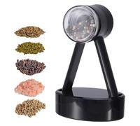 Grinder manuel à sel et poivre - Moulin rechargeable de 18 cm - Grinder de cuisine portable - Mécanisme en acier inoxydable - Moulin à poivre étanche pour cuisiner à la maison