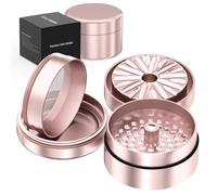 Grinder professionnel 100 % aluminium aéronautique anodisé avec aimants N52 | 63 mm Ø avec nouveau système de broyage premium | Grinder métallique en 4 parties et grande capacité pour épices et herbes