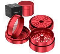 Grinder professionnel 100 % aluminium aéronautique anodisé avec aimants N52 | 63 mm de diamètre avec nouveau système de broyage premium | Grinder métallique en 4 parties et grande capacité pour épices