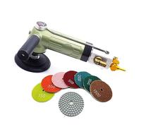 Grinder Tool - 3" 4" 5" ponceuse d'alimentation en eau pneumatique tenue dans la main for le granit de marbre de pierre humide de polisseur d'air de tuile en métal de pierre(5 inch set)