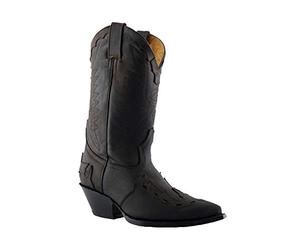 Grinders Arizona HI Unisexe Marron Cuir Cubain Talons Western Cowboy Danse Bottes 37