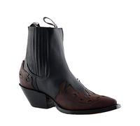 Grinders Arizona Lo Noir et Bourgogne Unisexe Cuir Motard Talon Cubain Cowboy Bottes 40