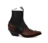 Grinders Arizona Lo Unisexe En Cuir Bottes De Cowboy À Talon Cubain Noires
