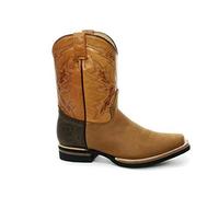 Grinders Bottes de Cowboy Mi Mollet en Cuir Brun Clair El Paso 41