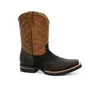 Grinders Bottines Chelsea à Bout Carré en Cuir Marron à Bout Carré en Cuir Brun 39