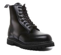 GRINDERS Cedric Cs Unisexe 8 Œillet Cuir Bottines Bottes Hommes en Noir 3 - 12