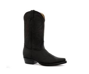Grinders Louisiana Noir Hommes talon cubain Cow-boy Bottes en cuir 42