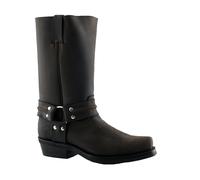 Grinders Renegade Hi Bottes En Cuir Marron Cowboy Western Hautes Unisex Biker