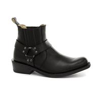 Grinders Renegade Lo Noir Unisexe Bottes en Cuir Cowboy Bikers Occidentaux Bottes Élevé 38