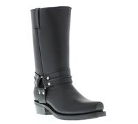 Grinders Renégat Hi Noir Unisexe Cuir Bottes Cowboy Western Motards Bottes