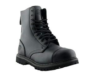 Grinders Stag CS Unisexe En Cuir Noir 10 Oeillet Trou En Acier Toe Cap Sécurité Militaire Punk Bottes 37