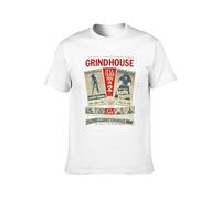 Grindhouse Double Feature Planet Terror Death Proof Print Unisex T-Shirts Men Tee Cotton Tops White Shirt XL