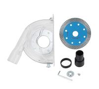 Grinding Cover Dust Collector B - 110A, Angle Grinder Cutting Hood with 114 mm Disc, Transparent Polycarbonate Shield for Vacuum Dust Extraction on Concrete Marble Tiles