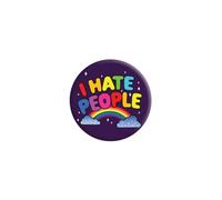 Grindstore Badge I Hate People, NC, taille unique