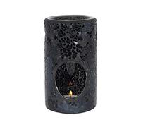 Grindstore Brûleur à Huile Crackle Pillar Noir 15cm