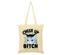 Grindstore Kitsch Kitten Cheer Up Bitch Sac fourre-tout Crème