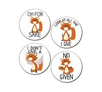 Grindstore Lot de 4 sous-Verre 9,5x9,5 cm for Fox Sake