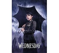 Grindstore Maxi poster laminé Mercredi (Downpour) - Grande impression murale - Décoration murale - Décoration de maison, bureau, salle de classe - Idée cadeau - Impression décorative - 91,5 x 61 cm