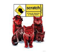 Grindstore Mini poster plastifié Motif chats d'horreur