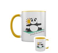 Grindstore Mug 2 tons avec intérieur jaune Yoga Panda Exhale The Fuckery