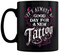 Grindstore Mug avec inscription « It's Always A Good Day For A New Tattoo » - Noir