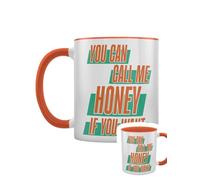 Grindstore Mug bicolore avec intérieur orange « You Can Call Me Honey If You Want »