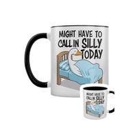 Grindstore Mug bicolore noir Silly Goose Might Have to Call in Silly Today