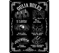 Grindstore Plaque Murale en métal Ouija Board Rules 15 x 20cm