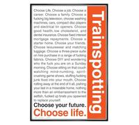 Grindstore Poster encadré avec citations de Trainspotting - Noir brillant - Décoration murale/art - Idée cadeau pour le salon, la chambre à coucher, la maison ou le bureau