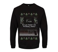Grindstore Sweat-Shirt are You Familiar with Christmas Snake? Noël Homme Noir